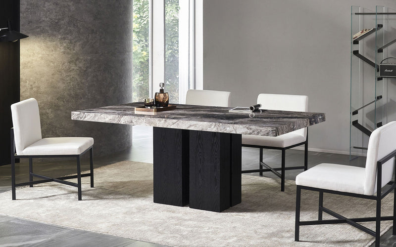 Noir Elegance Rectangle Dining Table