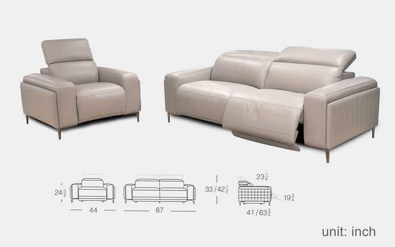 Lavandula Modern Motion Reclining Sofa Set