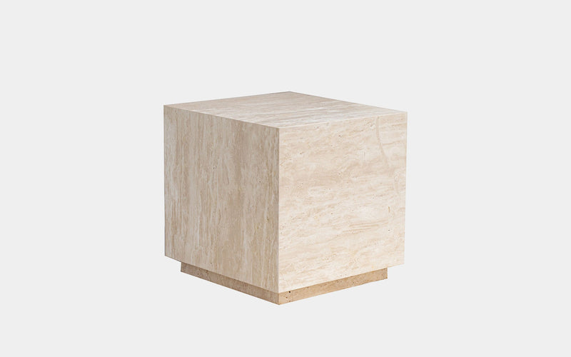 Illyria Travertine Square Side Table