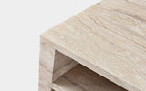 Zinnia Travertine Square Side Table