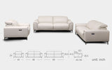 Girasole Modern Leather Sofa Set