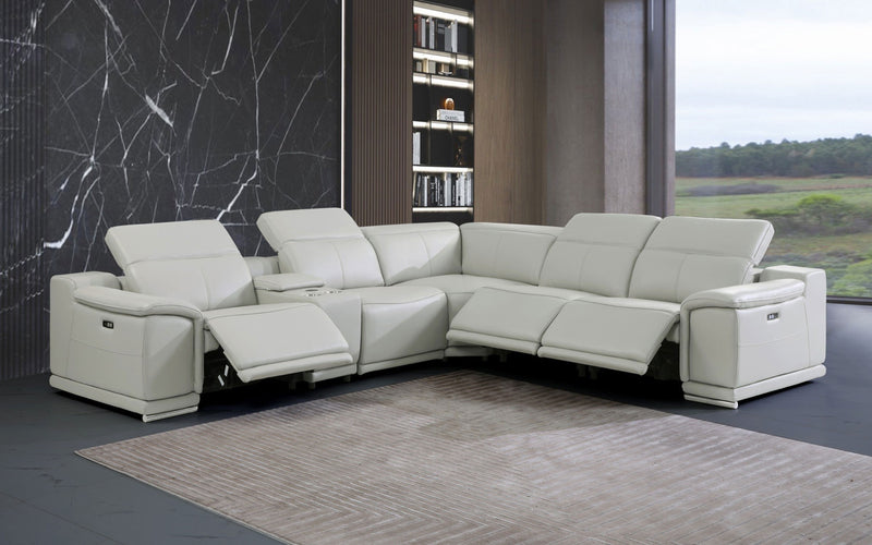 Morning Glory 6pcs Modern Motion Reclining Sectional Sofa