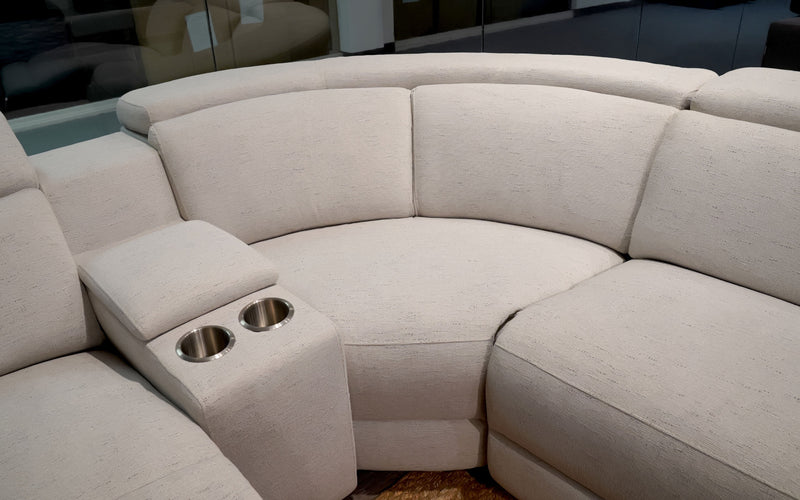 Round-like corner piece, Narciso Modern Motion Reclining Sectional | MoFit Home Furniture