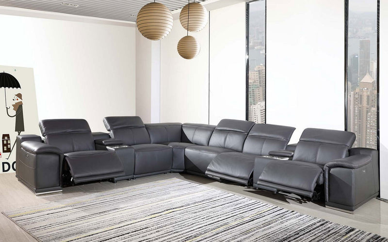 Morning Glory Modern Motion Reclining Sectional Sofa