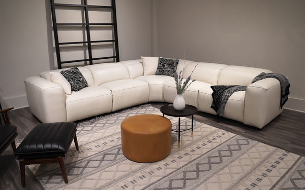 Rosabella Modern Leather Reclining Sectional