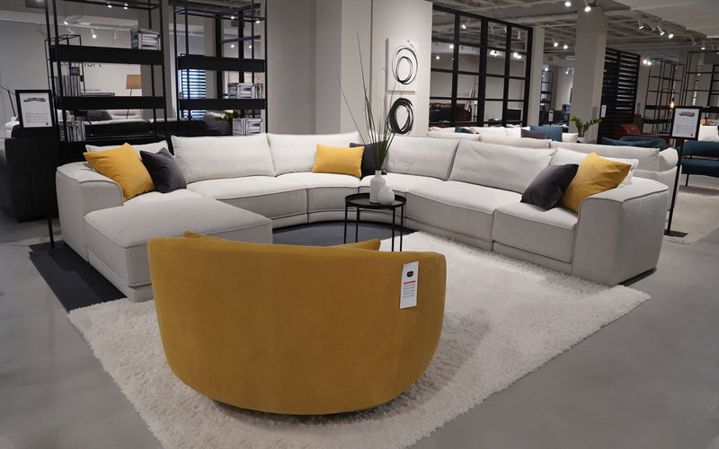 Original Design Sectional | Fabric | Aquilo Modern Motion Sectional Sofa with Ottoman | Mofit Home Furniture