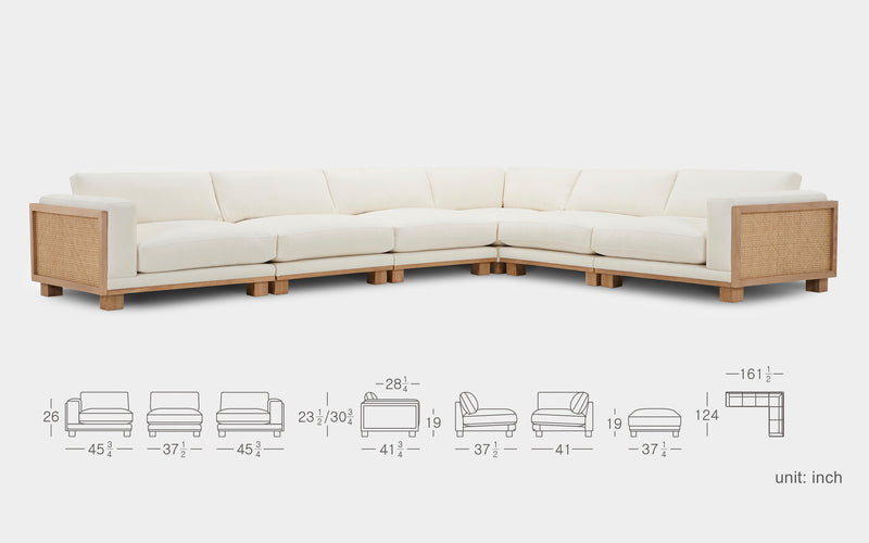 Malacca Modern Motion Sectional Sofa