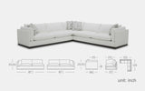 Auster Modern Motion Sectional Sofa