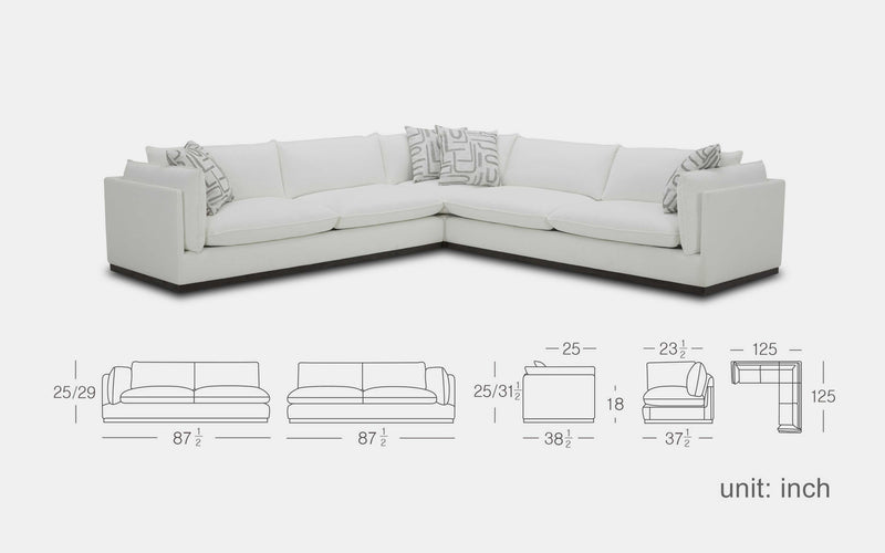 Auster Modern Motion Sectional Sofa