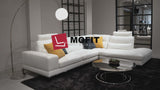 Grecale Modern Motion Sectional Sofa with Adjustable Headrests